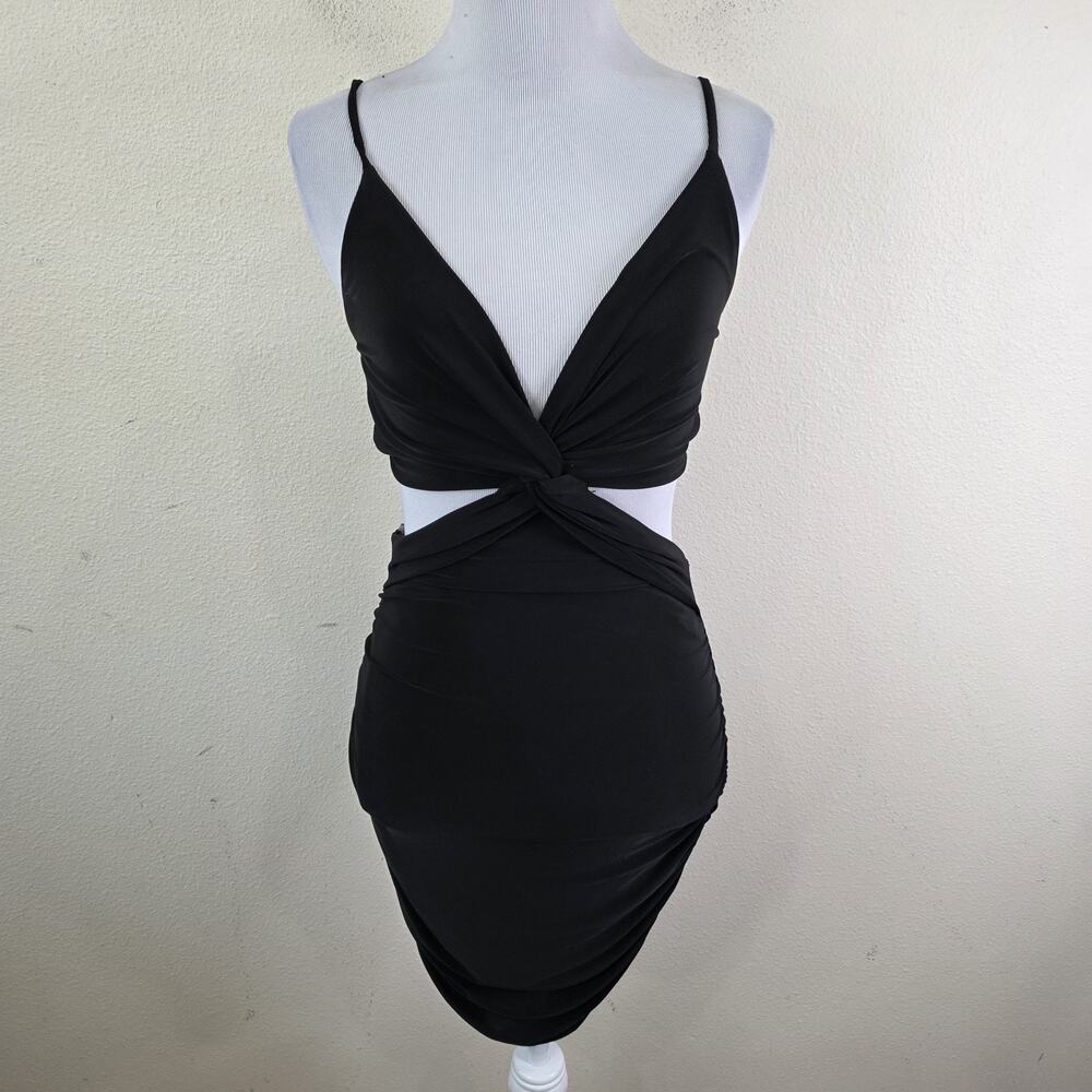 SABORA Women's Bodycon Ruched Cut Out Dress Size Small Stretch